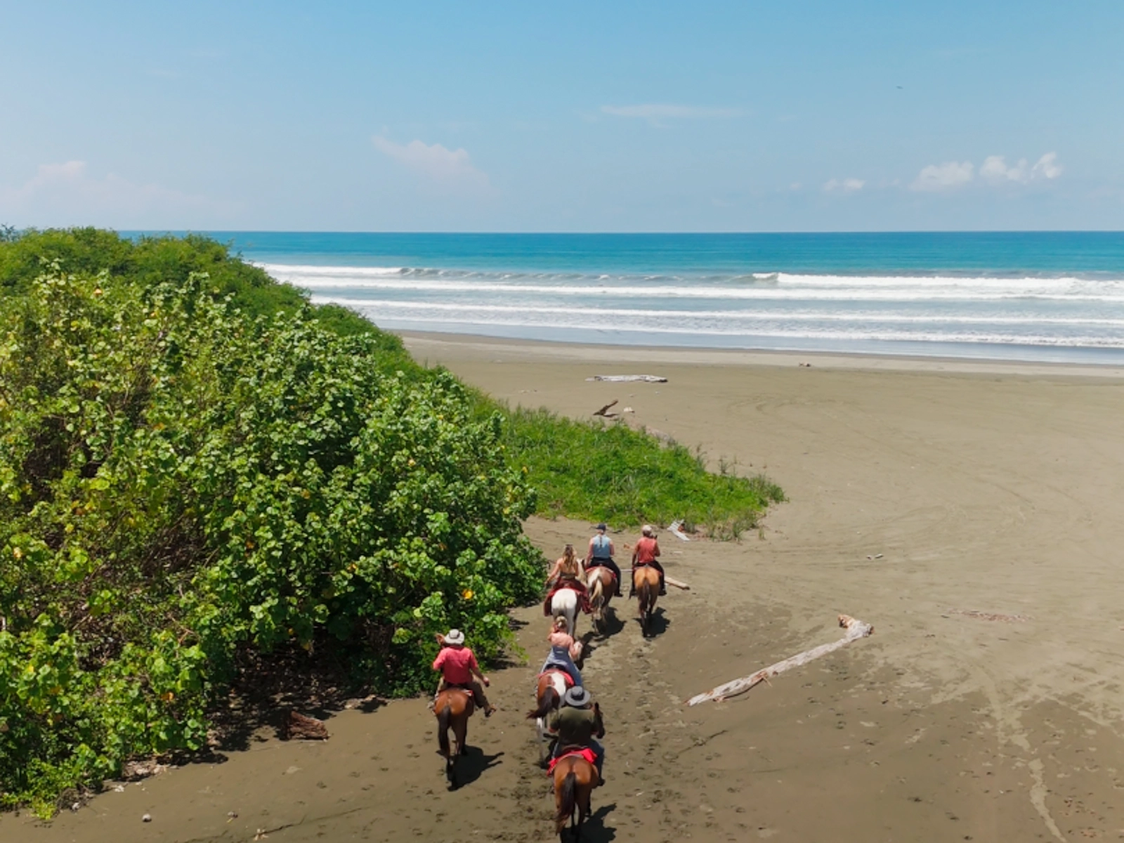 Horseback riding on the beach in Uvita, Costa Rica